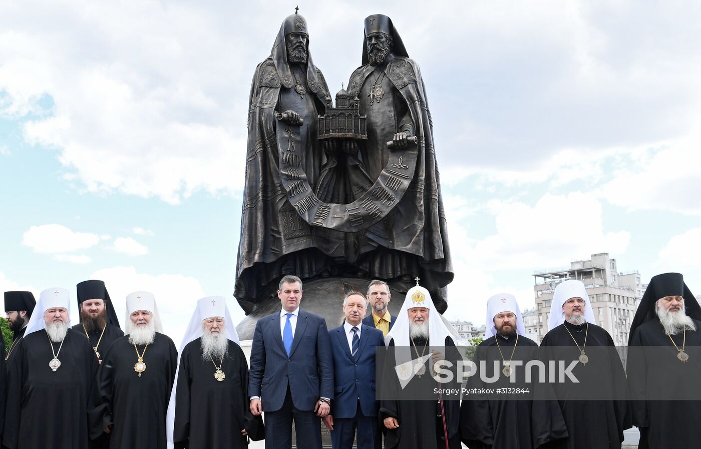 Consecration of Reunification monument near Christ the Savior Cathedral in Moscow