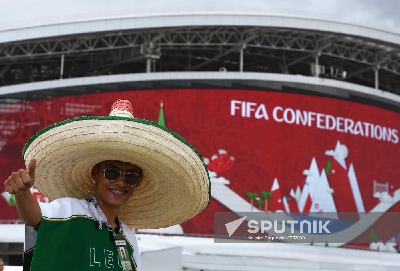 Kazan Arena before 2017 FIFA Confederations Cup match between Portugal and Mexico