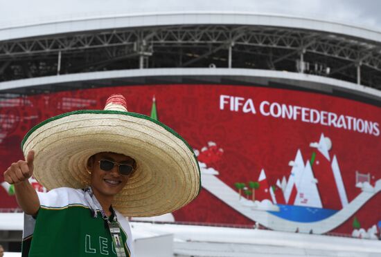 Kazan Arena before 2017 FIFA Confederations Cup match between Portugal and Mexico