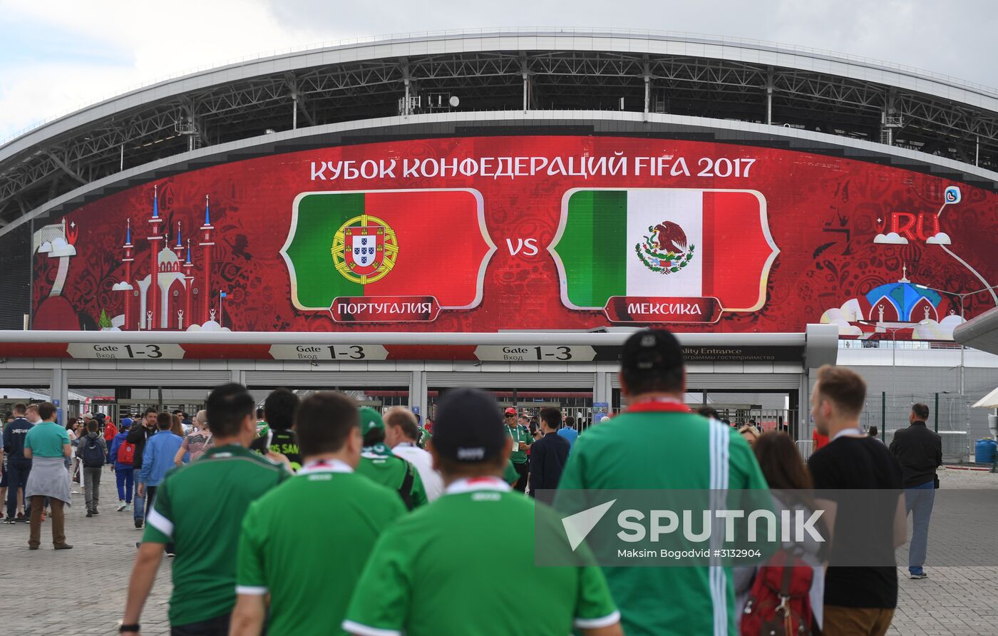 Kazan Arena before 2017 FIFA Confederations Cup match between Portugal and Mexico