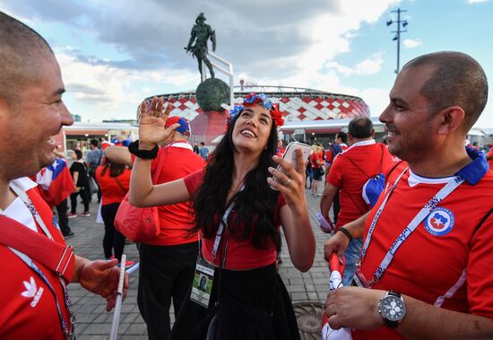 Football. 2017 FIFA Confederations Cup. Cameroon vs. Chile