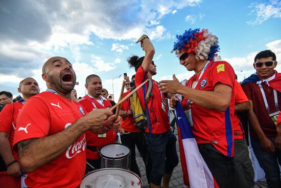 Football. 2017 FIFA Confederations Cup. Cameroon vs. Chile