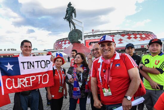 Football. 2017 FIFA Confederations Cup. Cameroon vs. Chile