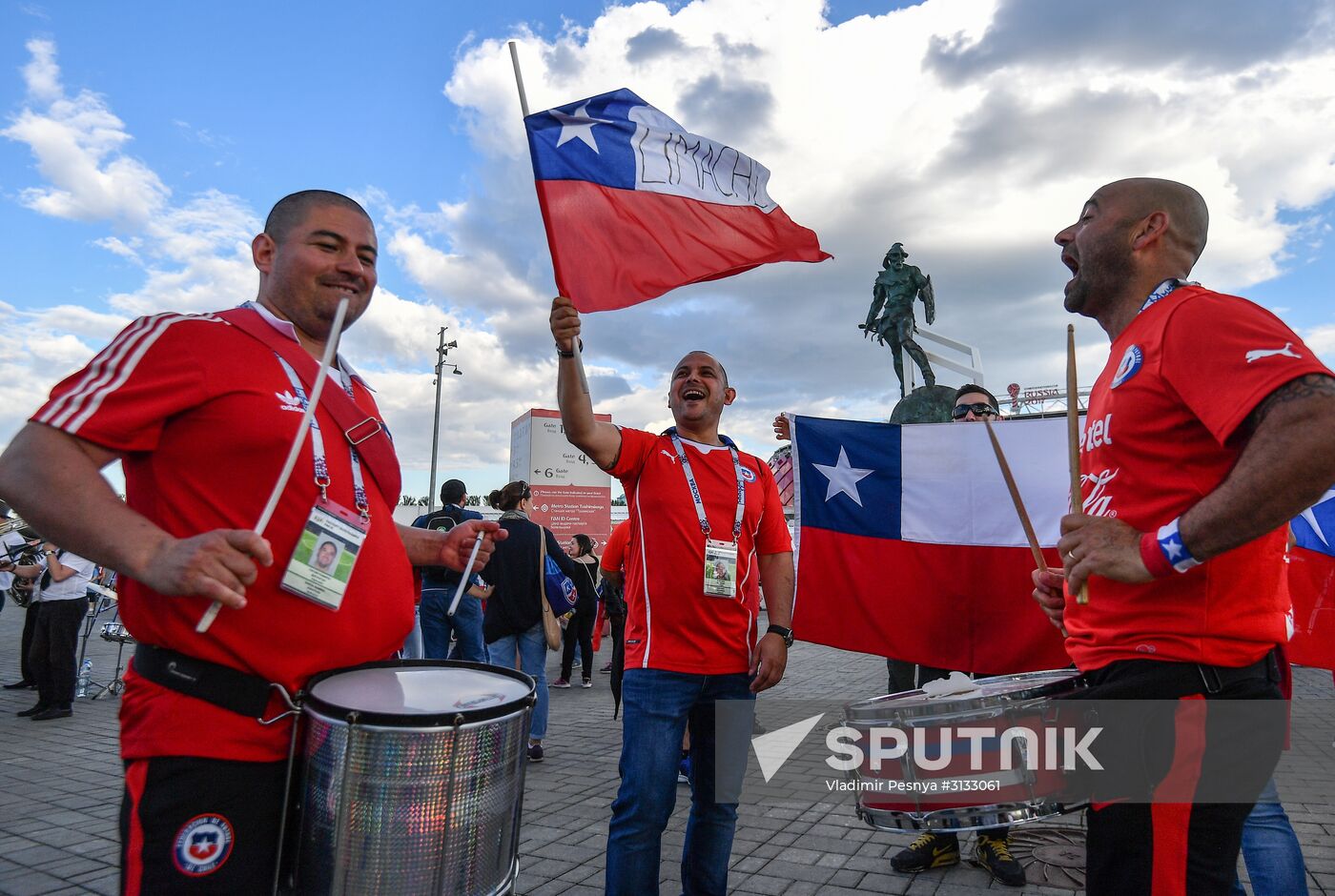 Football. 2017 FIFA Confederations Cup. Cameroon vs. Chile