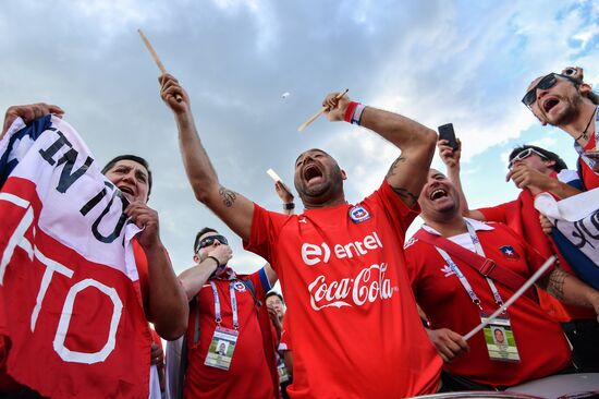 Football. 2017 FIFA Confederations Cup. Cameroon vs. Chile