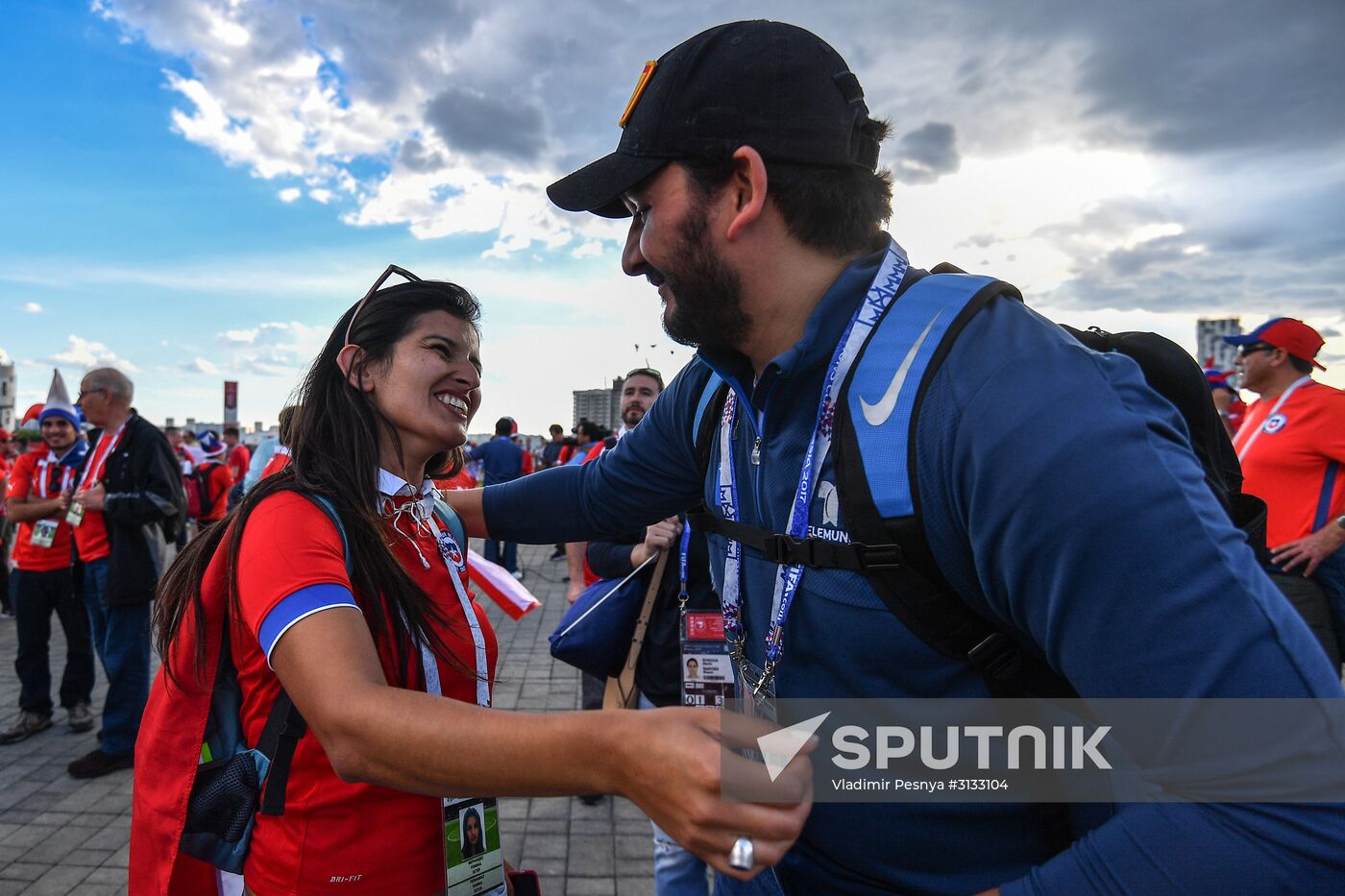 Spartak Stadium before 2017 FIFA Confederations Cup match between Cameroon and Chile