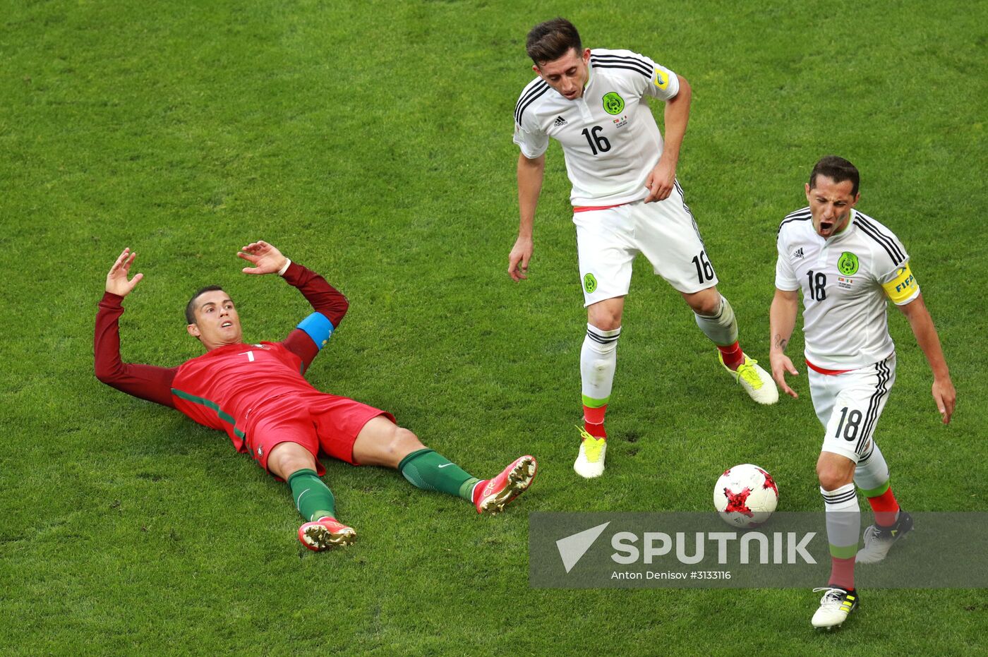 Football. 2017 FIFA Confederations Cup. Portugal vs. Mexico