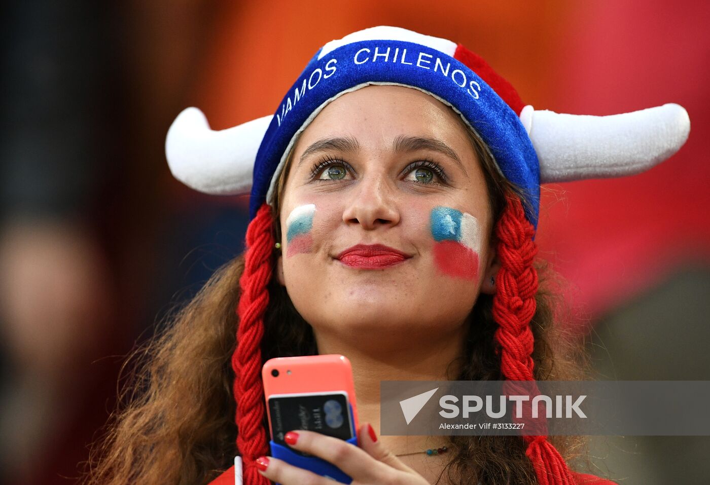 Football. 2017 FIFA Confederations Cup. Cameroon vs. Chile