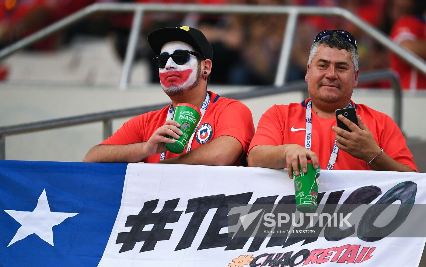 Football. 2017 FIFA Confederations Cup. Cameroon vs. Chile