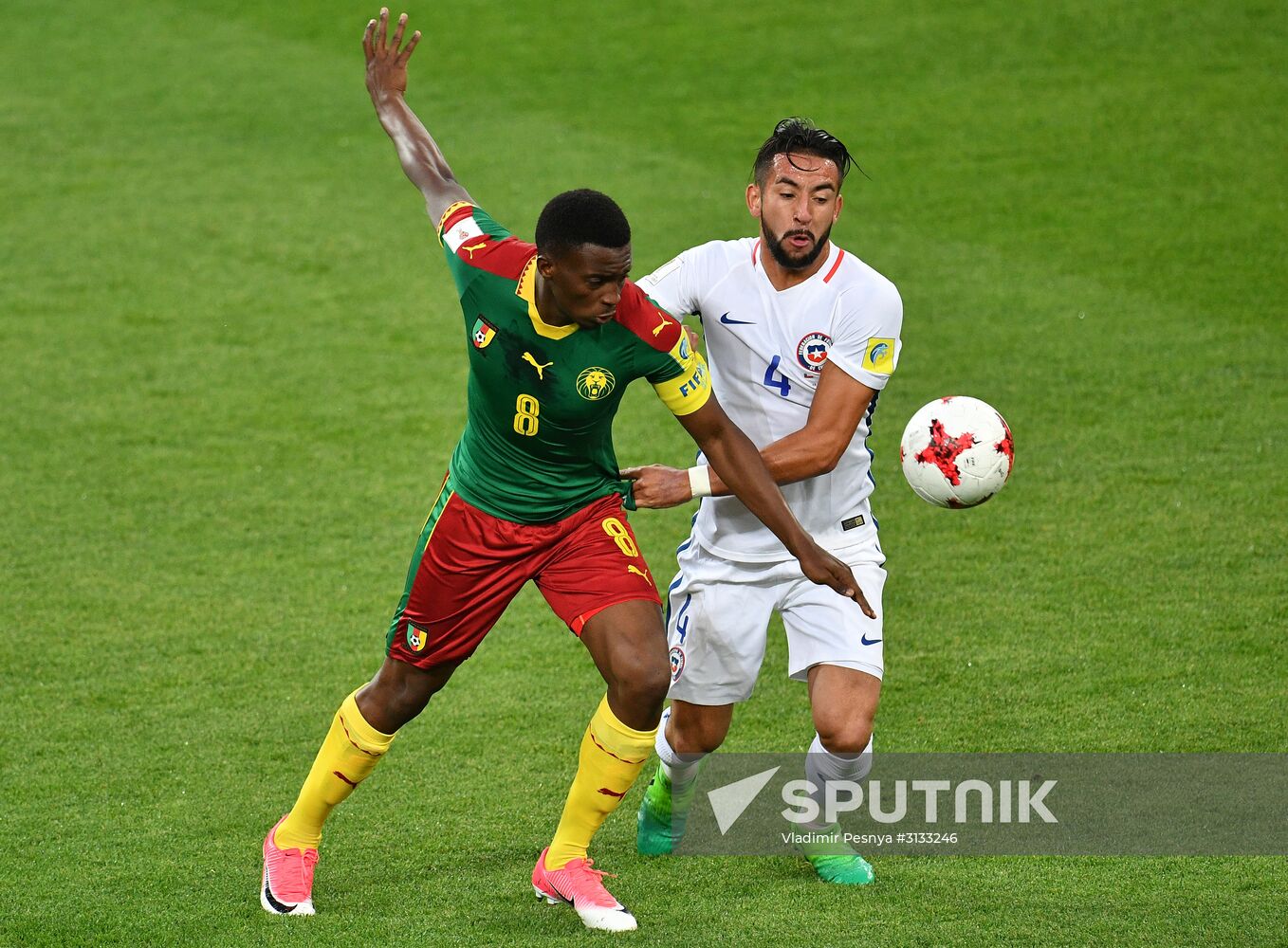 Football. 2017 FIFA Confederations Cup. Cameroon vs. Chile