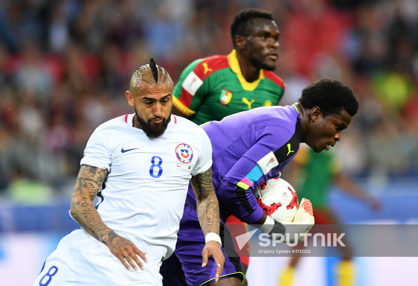 Football. 2017 FIFA Confederations Cup. Cameroon vs. Chile