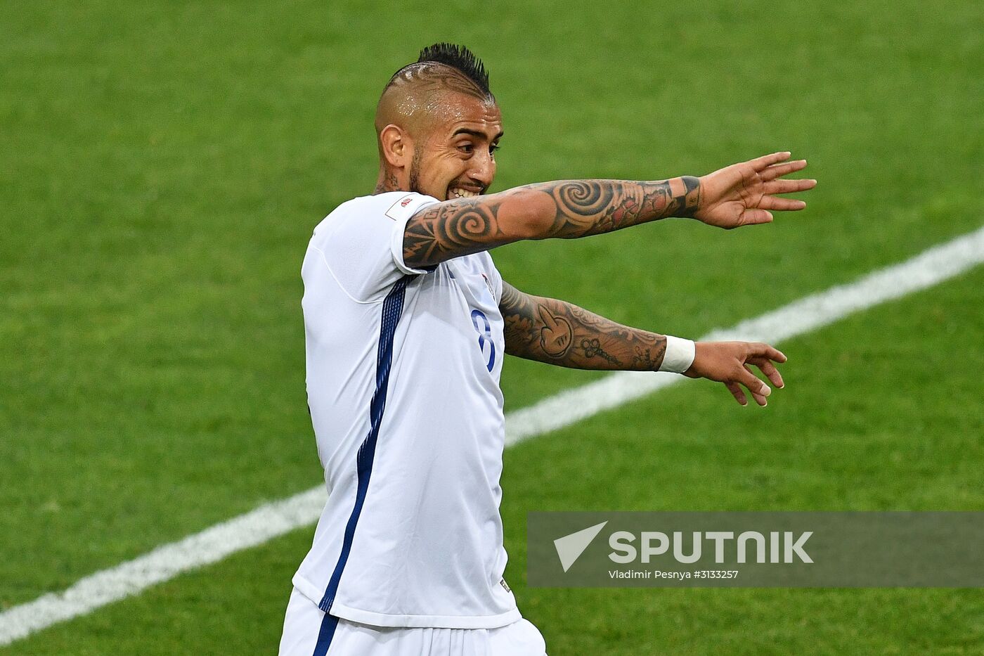 Football. 2017 FIFA Confederations Cup. Cameroon vs. Chile