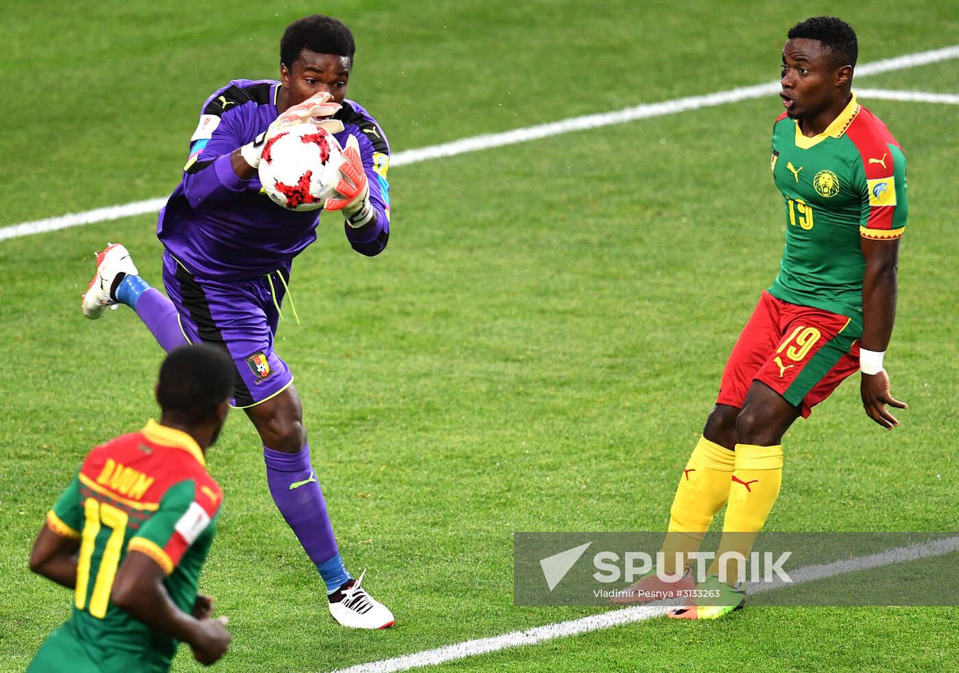 Football. 2017 FIFA Confederations Cup. Cameroon vs. Chile