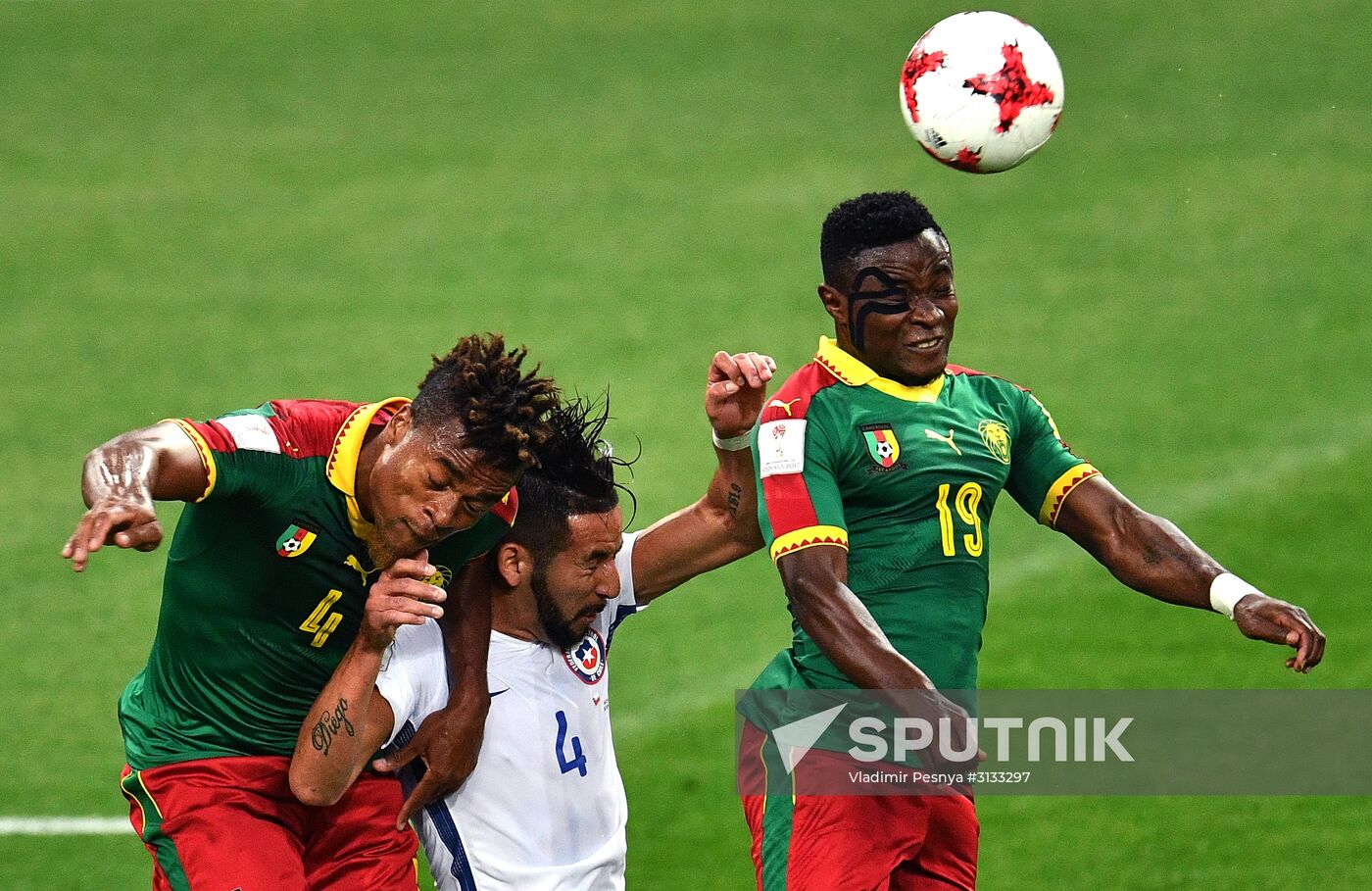 Football. 2017 FIFA Confederations Cup. Cameroon vs. Chile