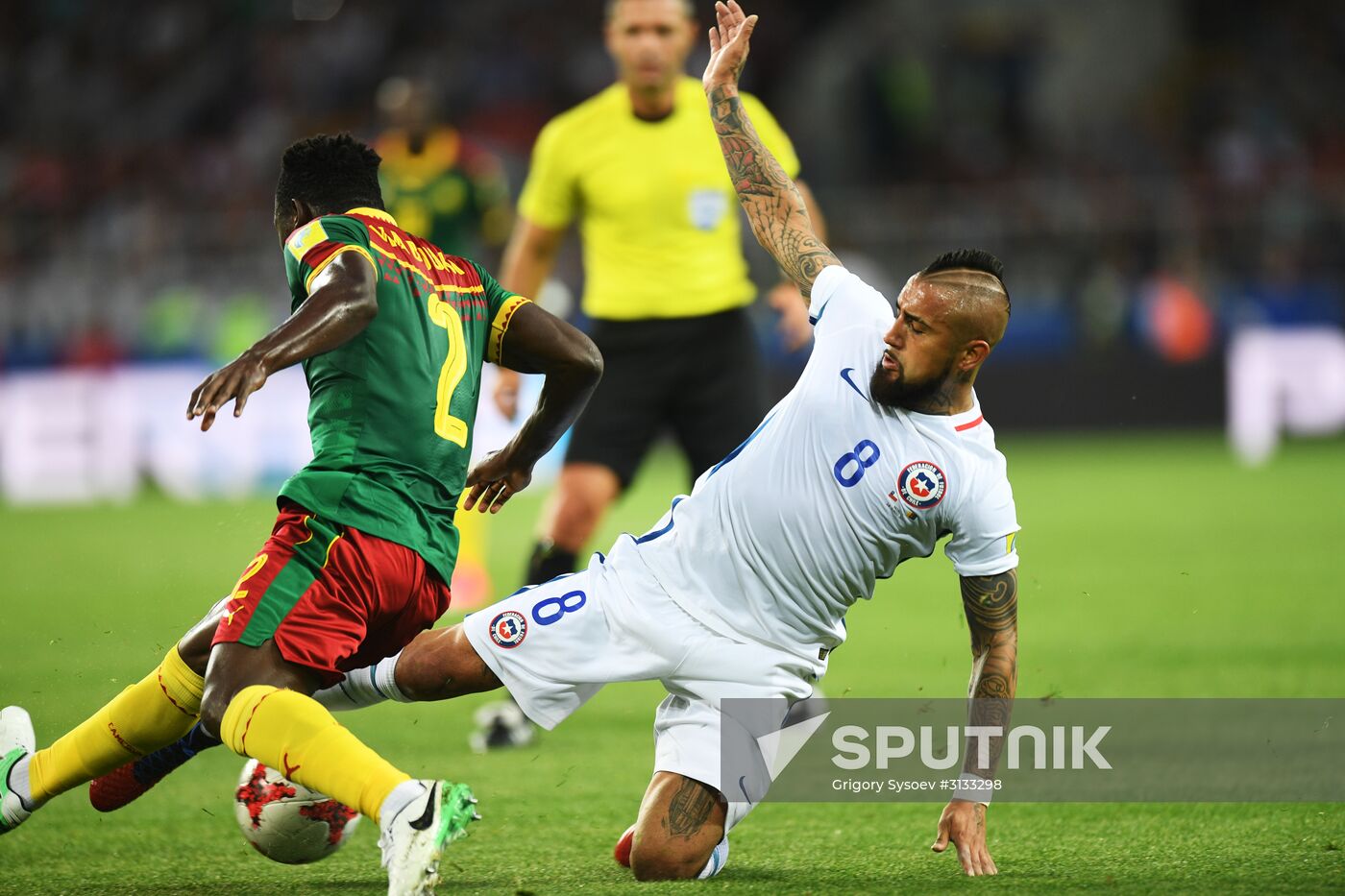 Football. 2017 FIFA Confederations Cup. Cameroon vs. Chile