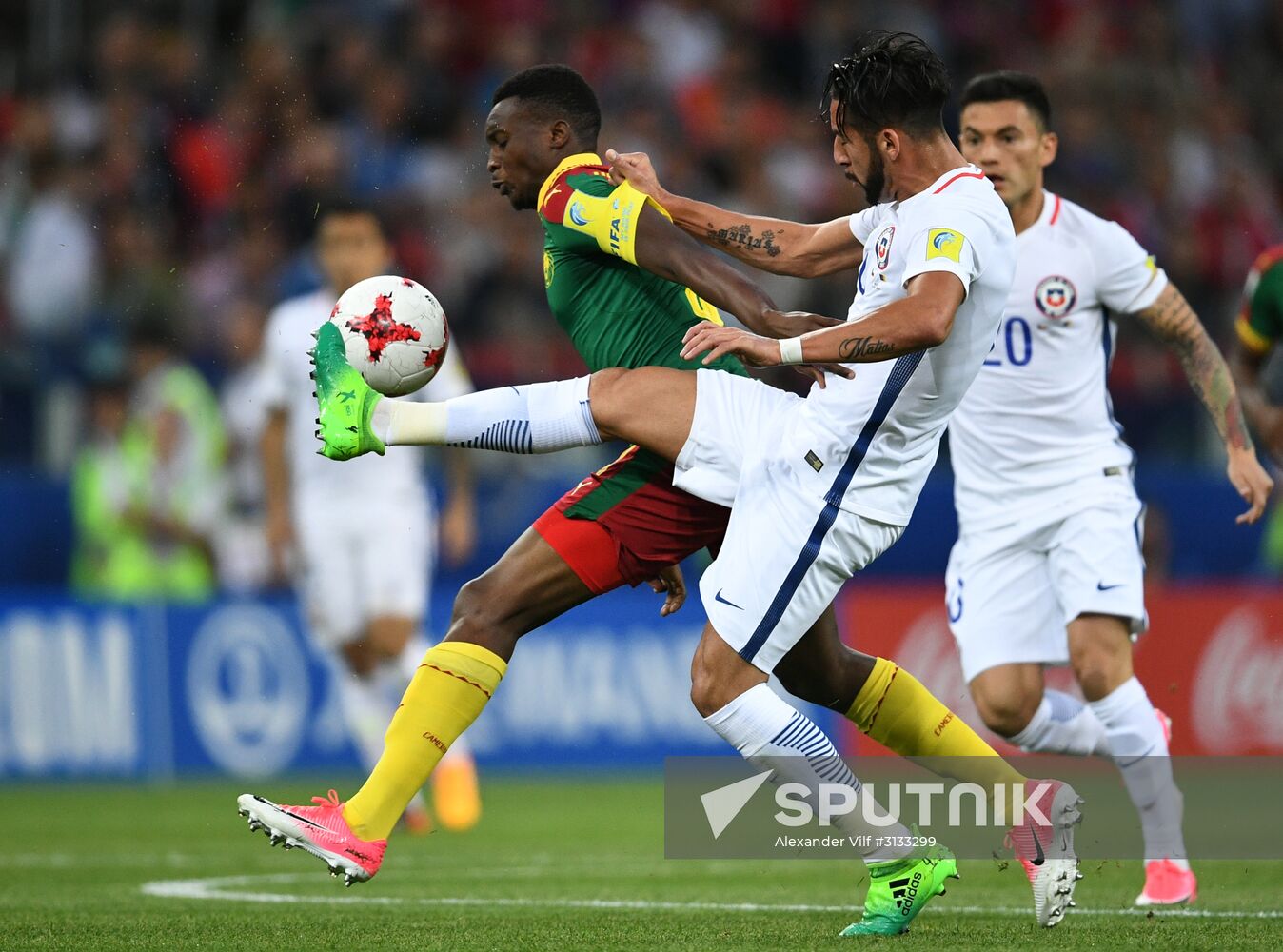 Football. 2017 FIFA Confederations Cup. Cameroon vs. Chile