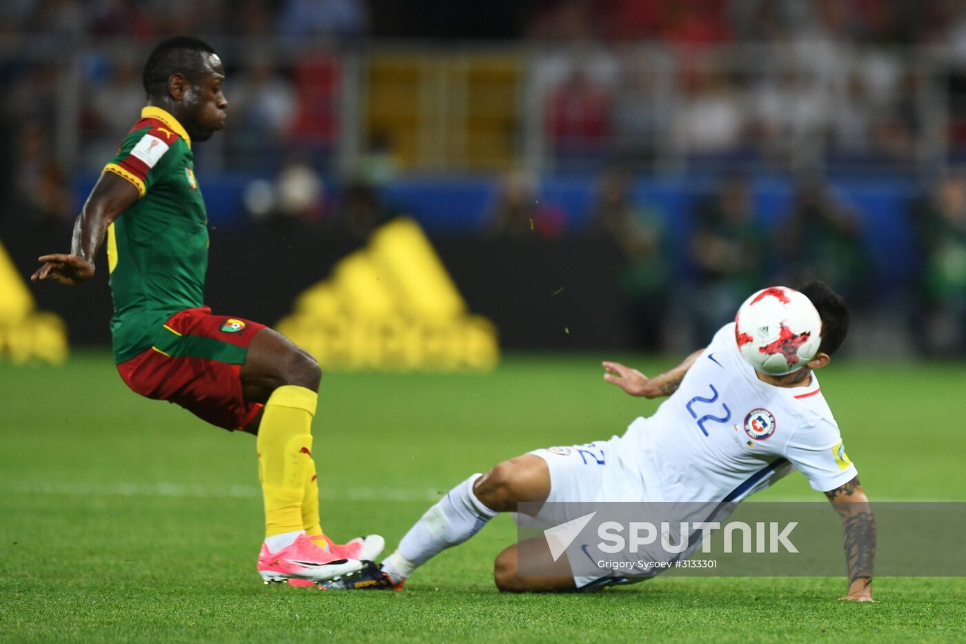 Football. 2017 FIFA Confederations Cup. Cameroon vs. Chile