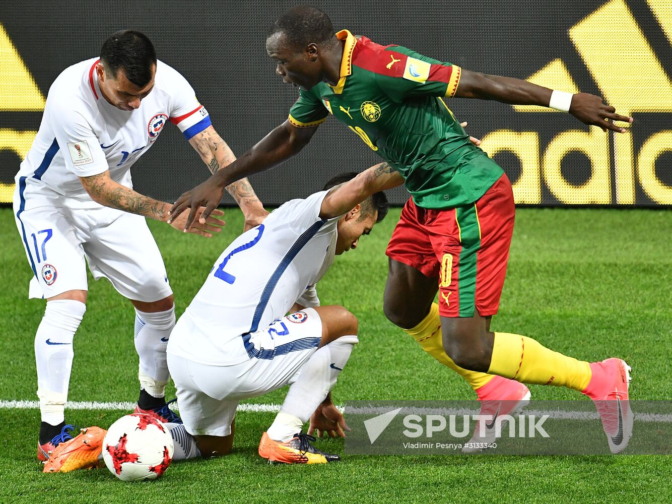 Football. 2017 FIFA Confederations Cup. Cameroon vs. Chile