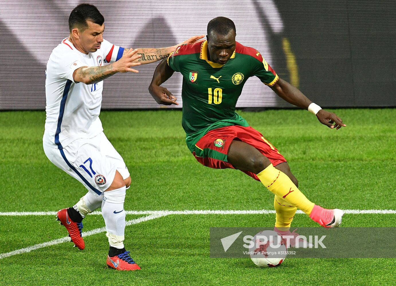 Football. 2017 FIFA Confederations Cup. Cameroon vs. Chile