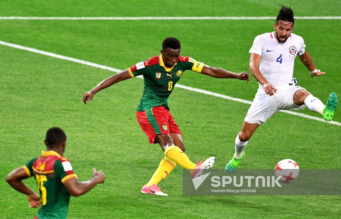 Football. 2017 FIFA Confederations Cup. Cameroon vs. Chile