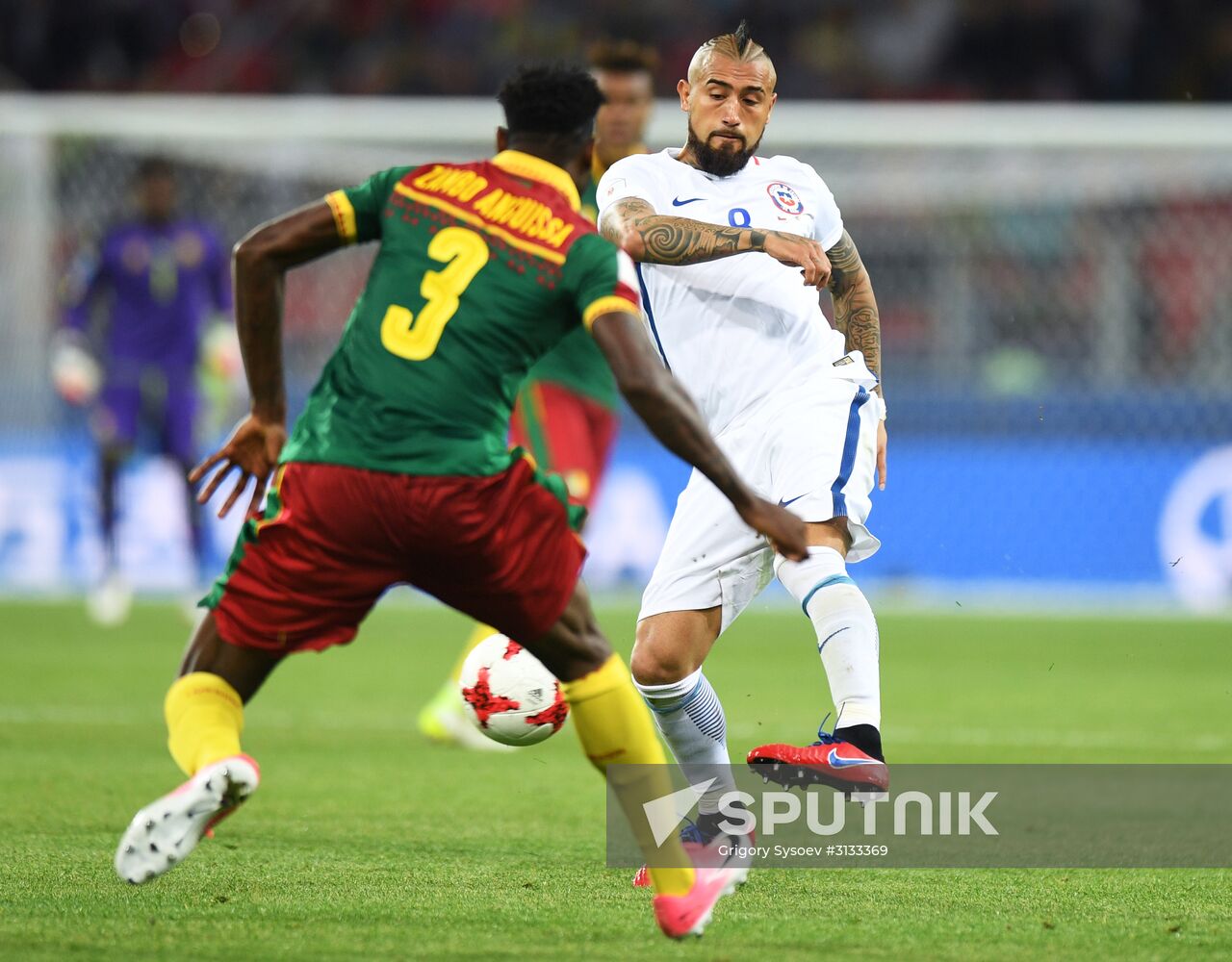 Football. 2017 FIFA Confederations Cup. Cameroon vs. Chile