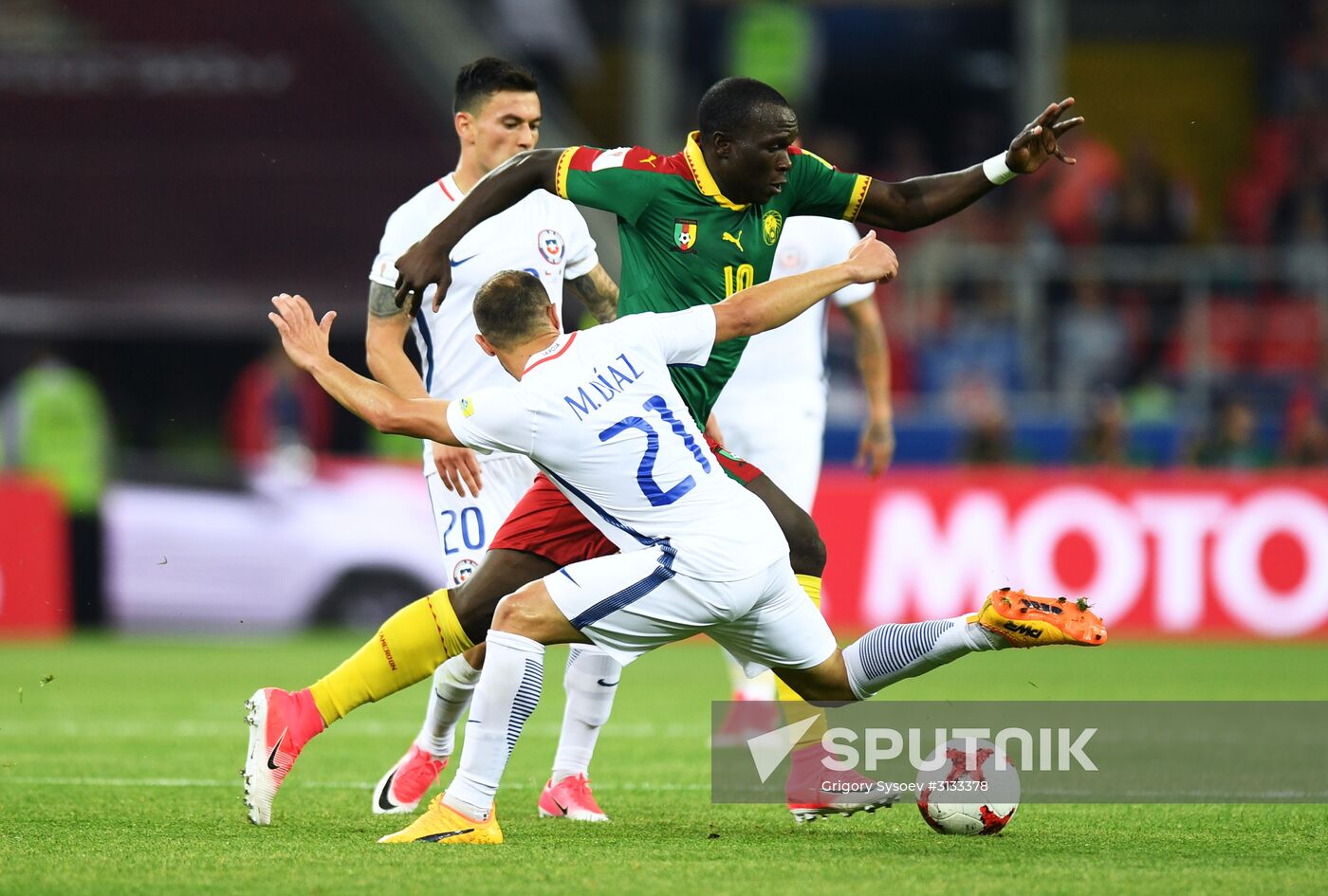 Football. 2017 FIFA Confederations Cup. Cameroon vs. Chile