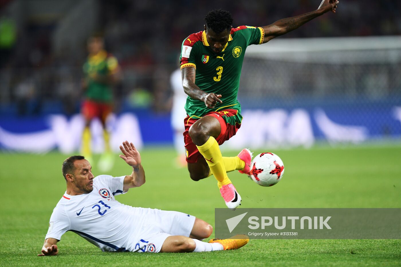 Football. 2017 FIFA Confederations Cup. Cameroon vs. Chile