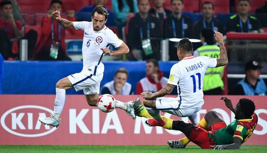 Football. 2017 FIFA Confederations Cup. Cameroon vs. Chile