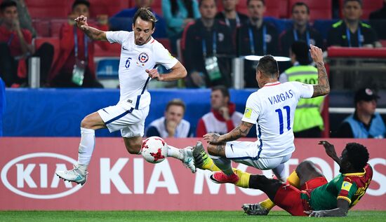 Football. 2017 FIFA Confederations Cup. Cameroon vs. Chile