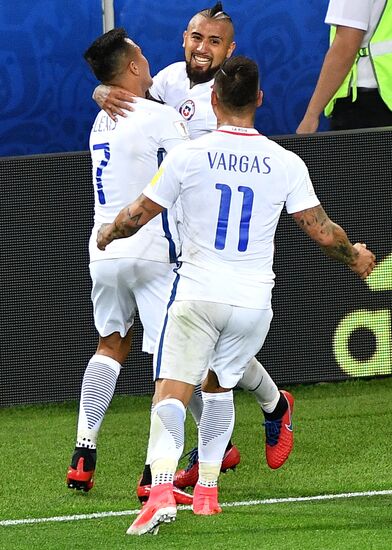 Football. 2017 FIFA Confederations Cup. Cameroon vs. Chile