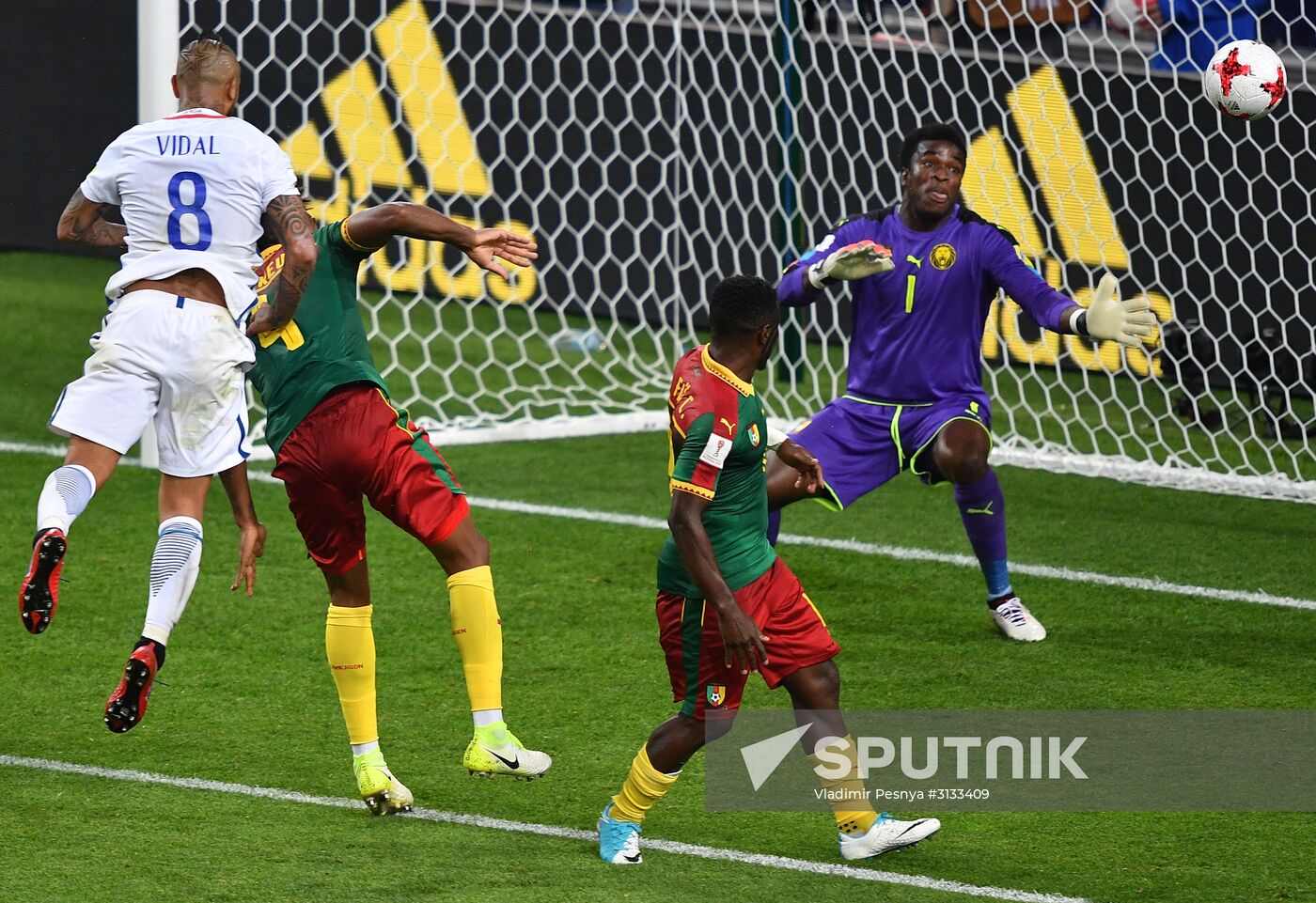 Football. 2017 FIFA Confederations Cup. Cameroon vs. Chile