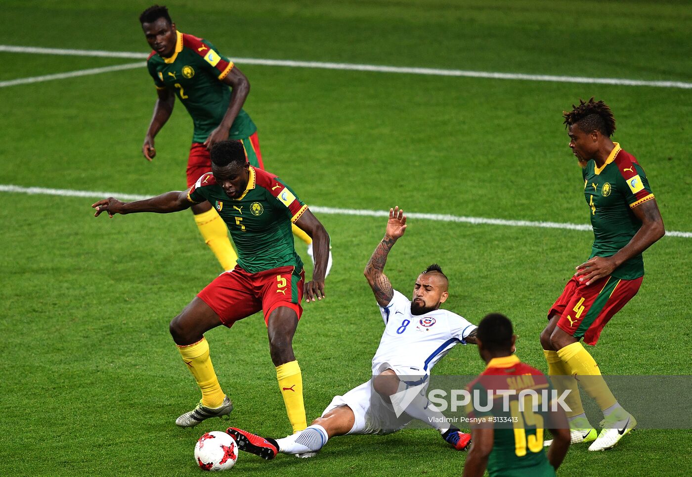 Football. 2017 FIFA Confederations Cup. Cameroon vs. Chile