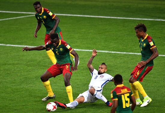 Football. 2017 FIFA Confederations Cup. Cameroon vs. Chile