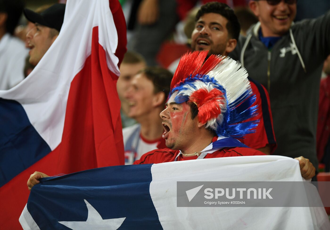 Football. 2017 FIFA Confederations Cup. Cameroon vs. Chile
