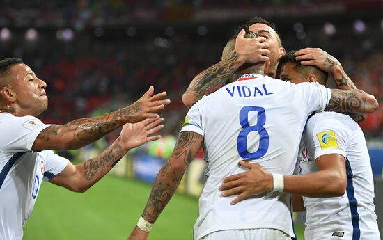 Football. 2017 FIFA Confederations Cup. Cameroon vs. Chile