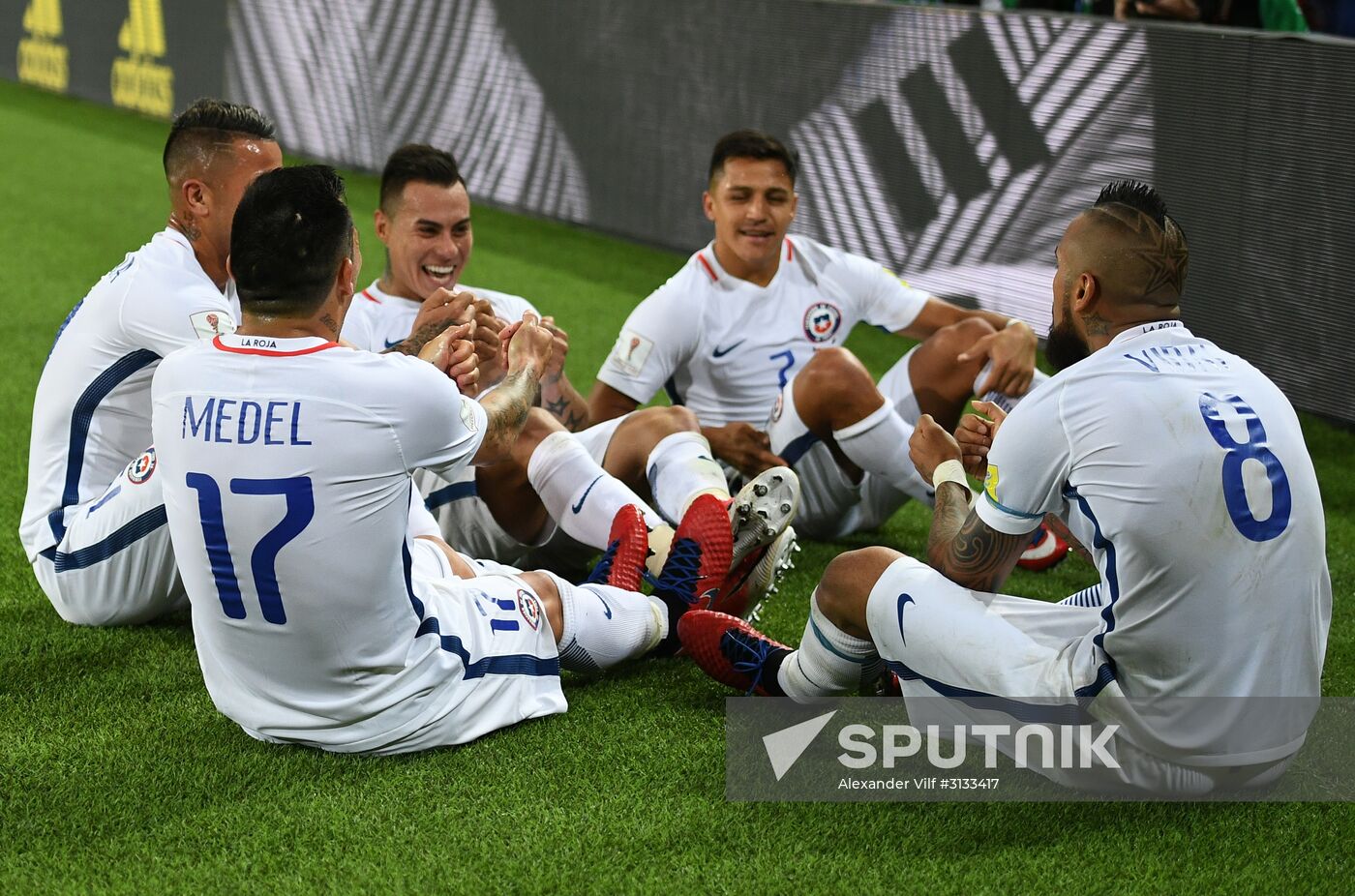 Football. 2017 FIFA Confederations Cup. Cameroon vs. Chile