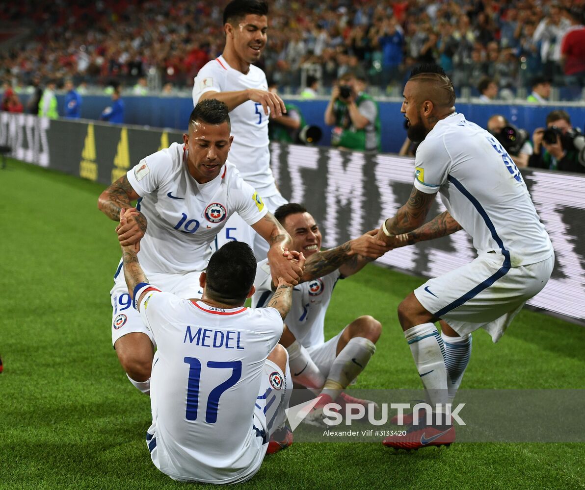 Football. 2017 FIFA Confederations Cup. Cameroon vs. Chile