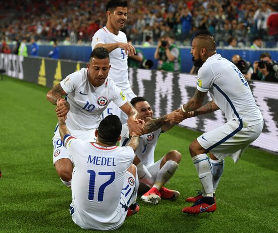 Football. 2017 FIFA Confederations Cup. Cameroon vs. Chile