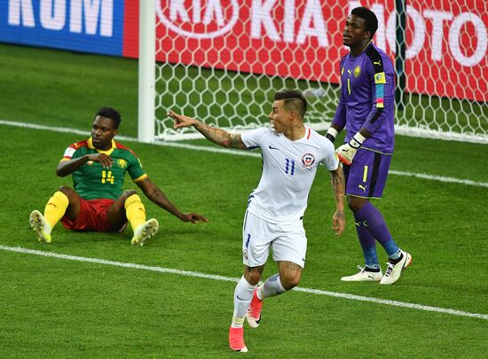 Football. 2017 FIFA Confederations Cup. Cameroon vs. Chile