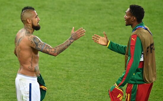 Football. 2017 FIFA Confederations Cup. Cameroon vs. Chile