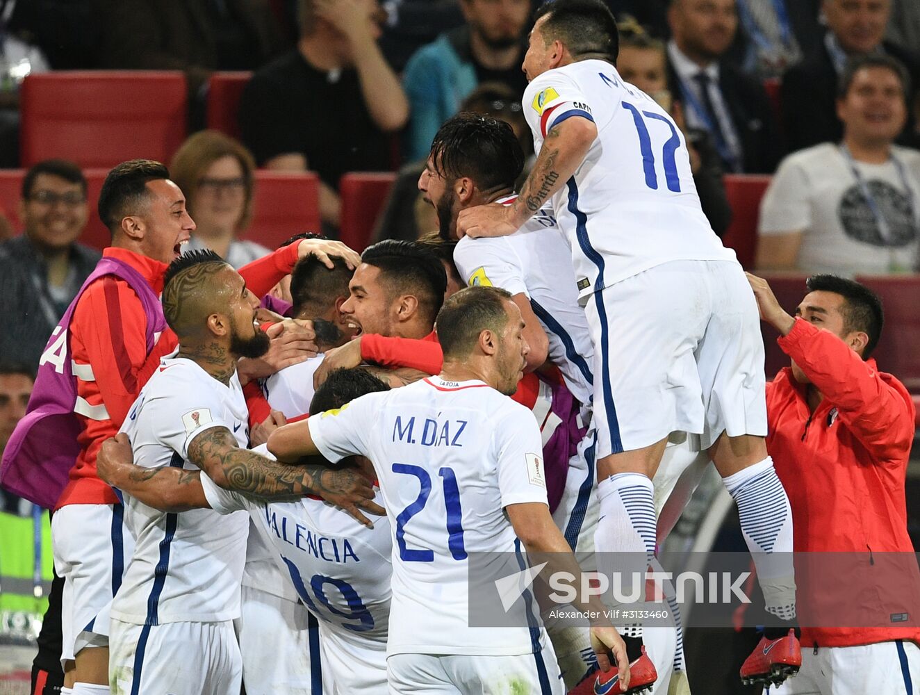 Football. 2017 FIFA Confederations Cup. Cameroon vs. Chile