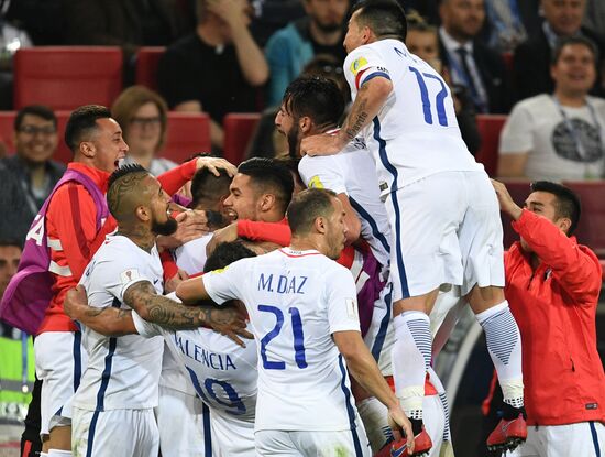 Football. 2017 FIFA Confederations Cup. Cameroon vs. Chile