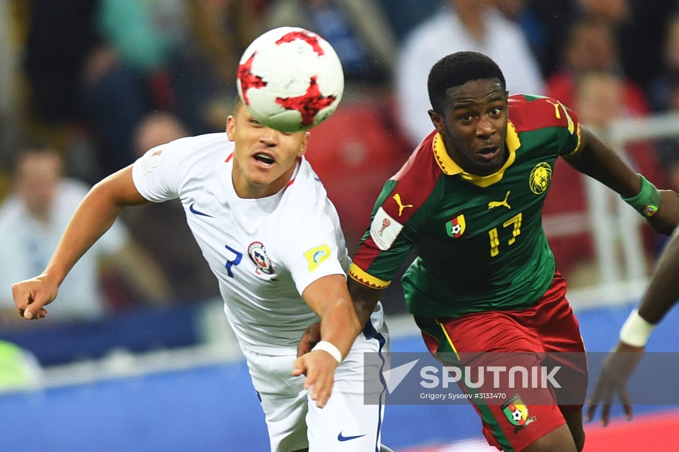 Football. 2017 FIFA Confederations Cup. Cameroon vs. Chile