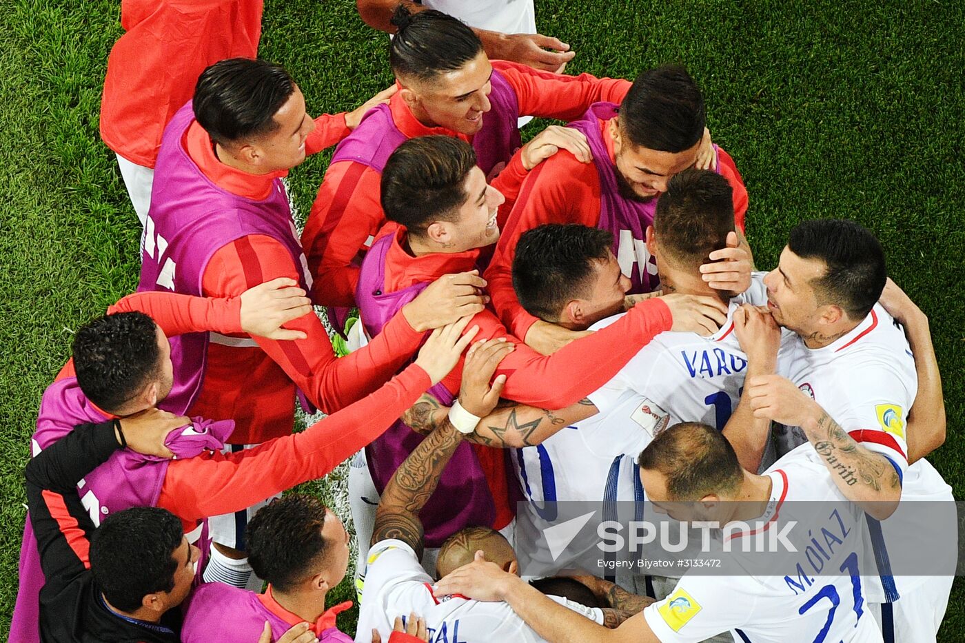 Football. 2017 FIFA Confederations Cup. Cameroon vs. Chile