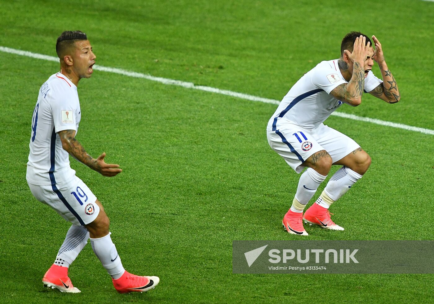 Football. 2017 FIFA Confederations Cup. Cameroon vs. Chile