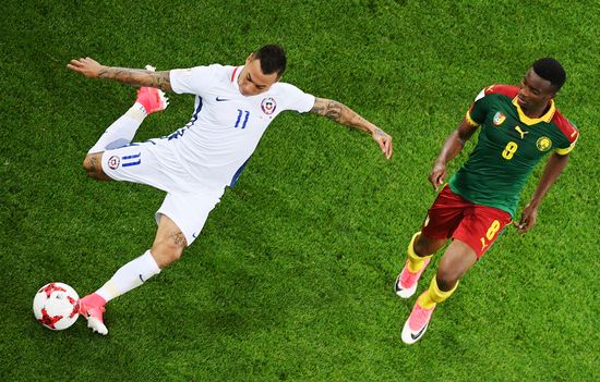 Football. 2017 FIFA Confederations Cup. Cameroon vs. Chile