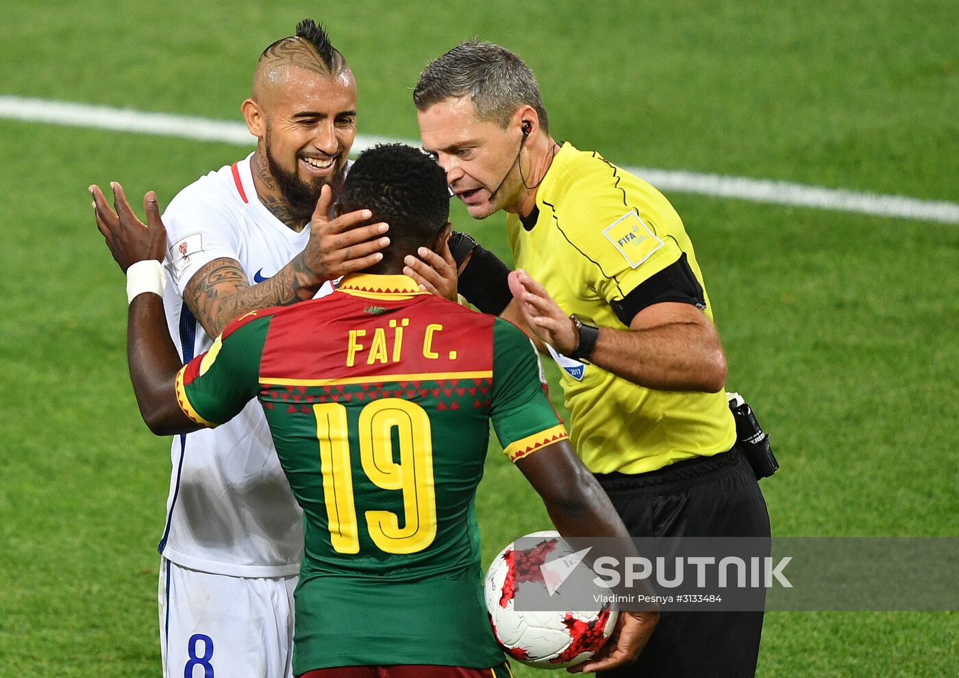 Football. 2017 FIFA Confederations Cup. Cameroon vs. Chile