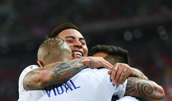 Football. 2017 FIFA Confederations Cup. Cameroon vs. Chile