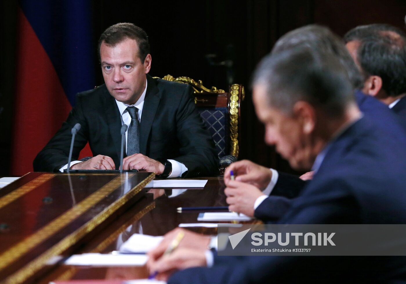 Russian Prime Minister Dmitry Medvedev chairs meeting with his deputies