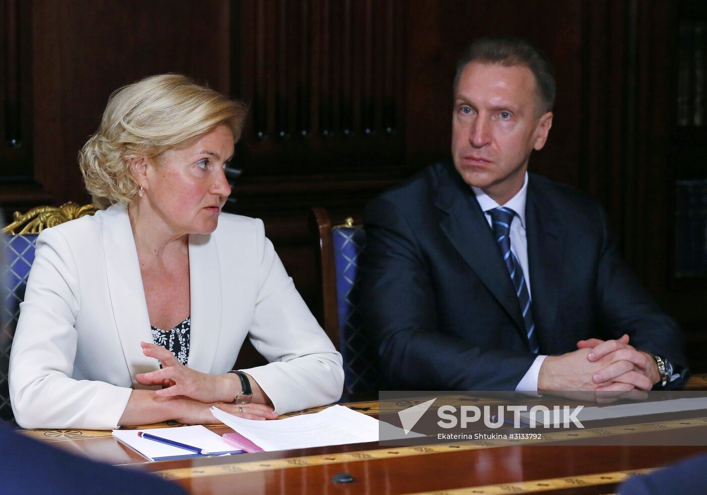 Russian Prime Minister Dmitry Medvedev chairs meeting with his deputies